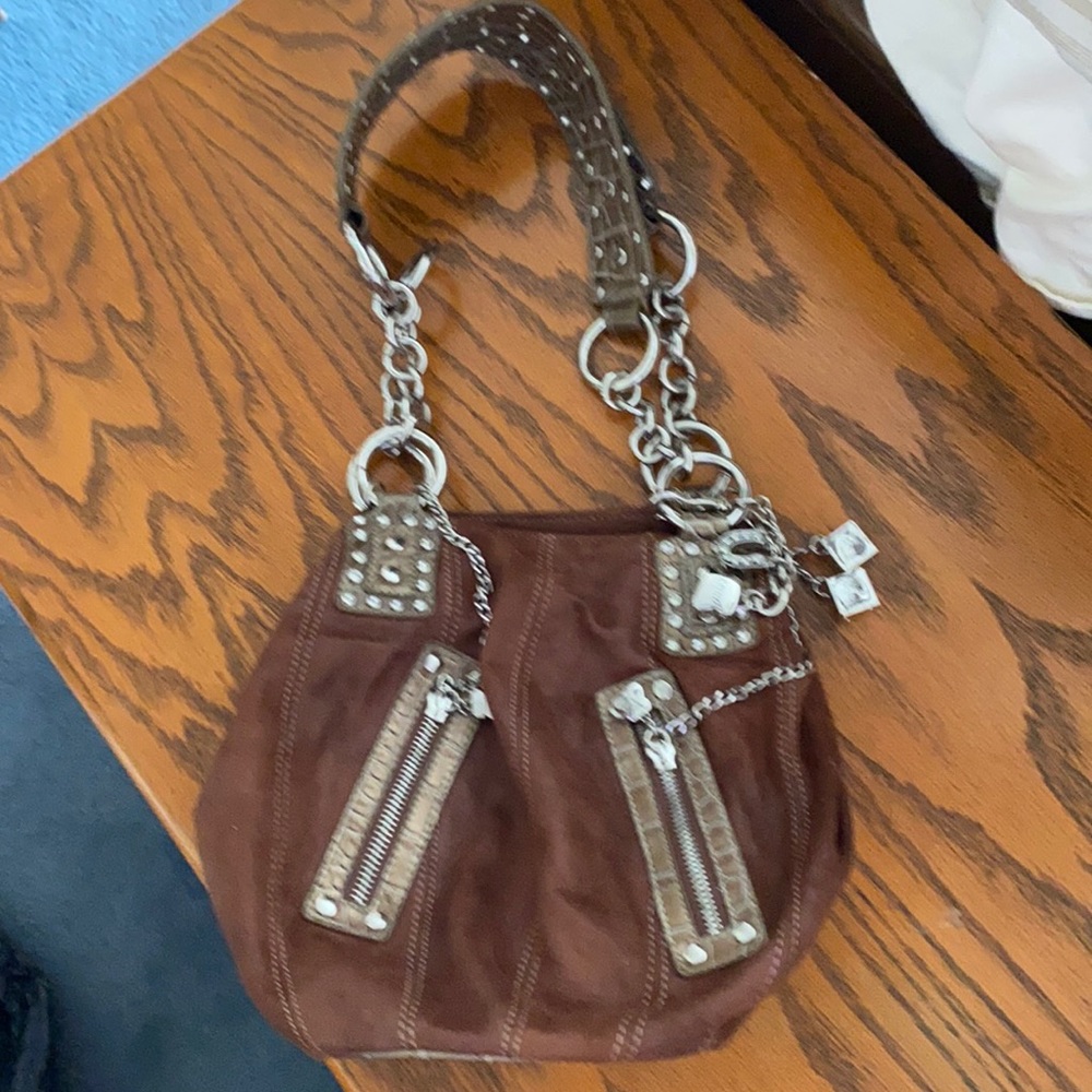 BEAUTIFUL brown chain purse